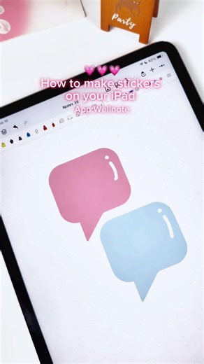 How to make a sticker on your iPad 🫧💗📝 #ipad #digitalnotes #goodnotes #wellnote