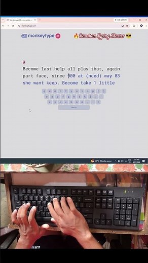 82 WPM Typing Speed 🤯 Can You Beat This? #monkeytype #typingtest #asmr #viral #raushantypingmaster