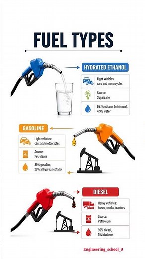 Fuel Types Explained: Gasoline vs Diesel vs Hydrated Ethanol | How Different Fuels Work ⛽️😱