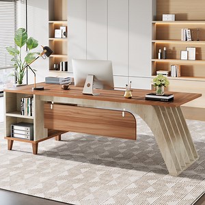 Tribesigns L-Shaped Executive Office Desk, 78.74" Large Computer Desk with Drawer and Lateral File Cabinet