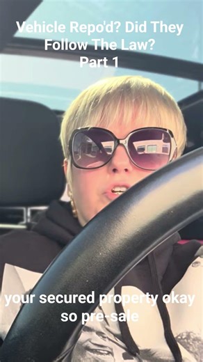 Vehicle Repo'd... But Did They Follow The Law? Part 1