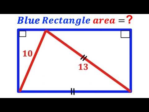 Can you find area of the Blue Rectangle? | (Triangles) | #math #maths | #geometry