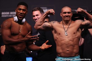 Anthony Joshua 240 Vs. Oleksandr Usyk 221 - Weigh-in Results