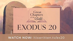 Watch now: https://itiswritten.tv/ex20 Join Pastor John Bradshaw as he continues It Is Written’s series, “Great Chapters of the Bible,” focusing on Exodus chapter 20. God gave the Ten Commandments to Israel, writing them in stone and entrusting them to Moses. How do we reconcile the principles found in Exodus 20 with today’s modern world? Is the chapter still relevant? Don’t miss “Great Chapters of the Bible” and this study of Exodus 20. | It Is Written
