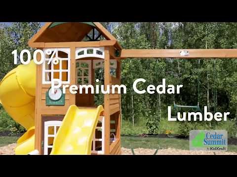Castlewood Wooden Swingset Toy Demo Video by KidKraft