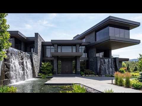 Modern Luxury Waterfall Mansion TIMELAPSE | Full Renovation + Final Room Tour