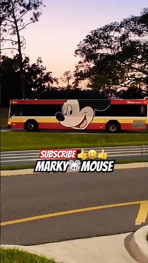 Disney Transport Bus with Mickey Mouse at Disney World #markymouse #bus #shorts