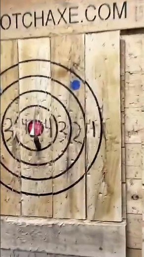 The greatest axe throw ever 😳 (via @sebbywebz/TT)