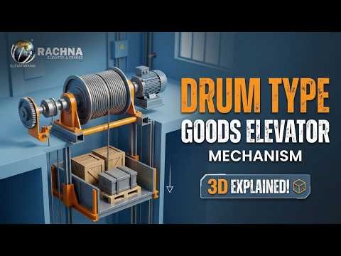 This 3D Breakdown of a Drum Type Goods Elevator Will Blow Your Mind 🔥