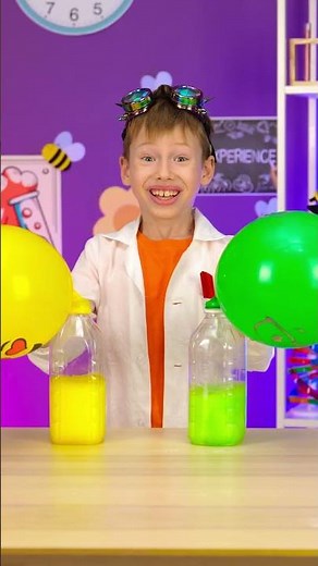 😄Kids, Let’s Try a BALLOON EXPERIMENT While Laughing and LEARNING! #shorts #fun