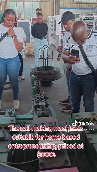 The nail-making machine is suitable for home-based entrepreneurship, priced at $1000.