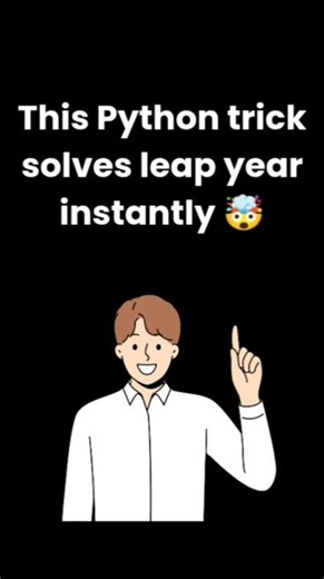 Python Leap Year Program (Easy Trick) 💻#shorts