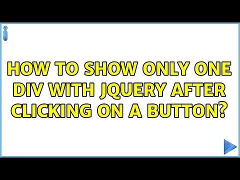 How to show only one div with jQuery after clicking on a button? (2 Solutions!!)