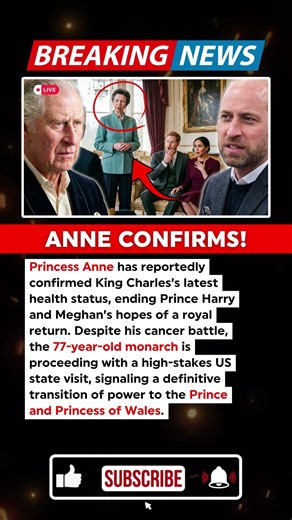 2 Min Ago: Princess Anne Confirms King Charles’s Health Status Amid US Trip Plans #royalfamily