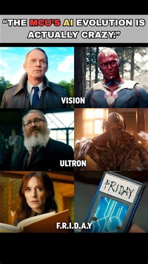 The Evolution of AI in Marvel 🤖 | Vision, Ultron & #marvel #marveledit AI + Marvel + Vision + Ultron