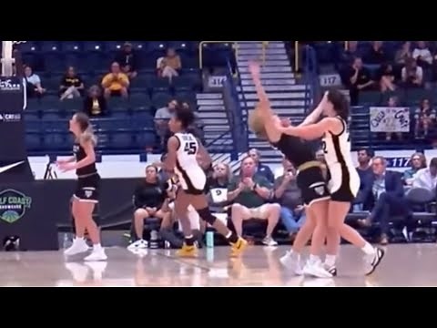 Expanded video on Caitlin Clark’s push-down foul
