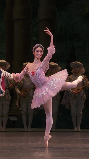 A rose in the spotlight 🌹👑 In the Rose Adage from Act I of The Sleeping Beauty, Princess Aurora is presented to her four suitors, a vision in pink as poise and composure are quietly tested before the court. This choreography has long been one of classical ballet’s most celebrated passages. As we mark the anniversary of The Sleeping Beauty premiere, it remains as luminous as ever. 🎥 Fumi Kaneko as Princess Aurora #TheRoyalBallet #TheSleepingBeauty #MariusPetipa #Ballet #RoyalBalletAndOpera