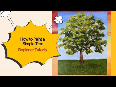 Easy Acrylic Tree Painting for Beginners | Step-by-Step Tutorial