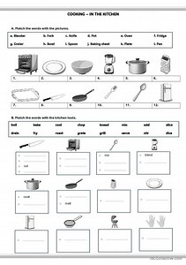 Cooking- In the kitchen vocabulary