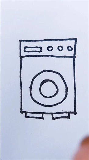washing machine drawing| #art #drawing #artist #artwork #drawingprocess #drawingtutorial #shorts