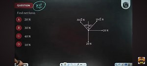 Find the net force given the forces acting at a point:30\u221... | Filo