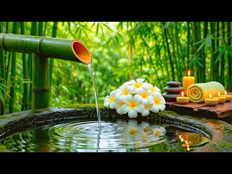 Relaxing Bamboo Water Fountain 🌿 8 Hours of Zen Spa Sounds for Deep Sleep & Stress Relief
