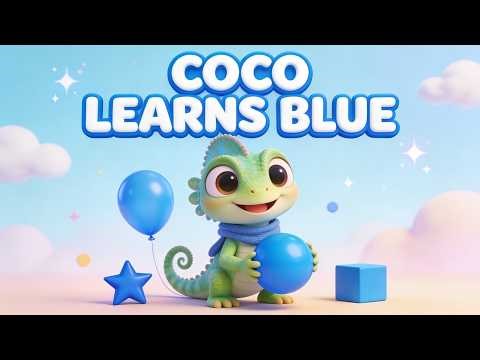 Coco Learns blue | Toddler Color Learning for Kids | Coco Colors