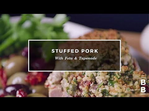 Feta and Tapenade Stuffed Pork Tenderloin
