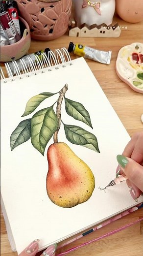 Painting the Perfect Pear | Simple & Easy #Watercolor Tutorial | Pear Painting for Beginners