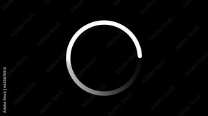 Video of the rotating loading circle. The loading symbol. Animation of the loading circle icon on a black background. Stock Video