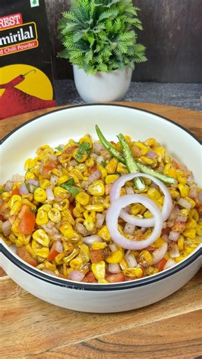 Crispy Masala Corn🌽 #masalacorn #cornchaat #sweetcorn #easyrecipe #shorts #starters
