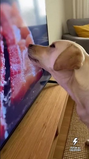 This dog thinks bacon is real 😳 #dog #humor