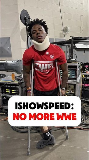 IShowSpeed Leaves Royal Rumble in Crutches & Neck Brace😬