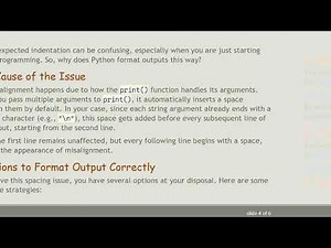 Understanding Python Print Formatting: Why is My String Output Misaligned?