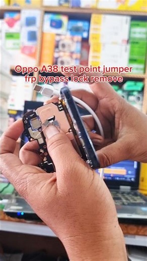 oppo A38 test point jumper frp bypass lock unlock tool ➡️📱⚒️✅