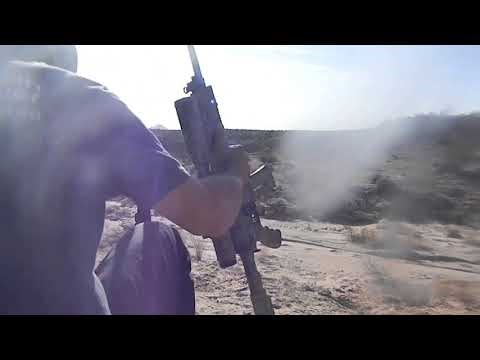 Howa 308 155gr match hit can 2 times in a roll Ar-15 T-91 62gr steel core only once