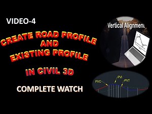 How to Create Road Profile in AutoCAD Civil 3D | Design on Existing Profile