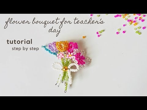 beaded flower bouquet | beaded flower | beaded flower tutorial| beaded flower bouquet
