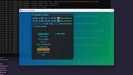 [ImGui自制控件] 丝滑的菜单