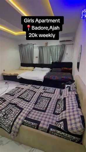Girls Apartment 📍Badore,Ajah Rent:20k weekly Agency:10k(One off) #fyp #lekkiapartments #lagoshouses