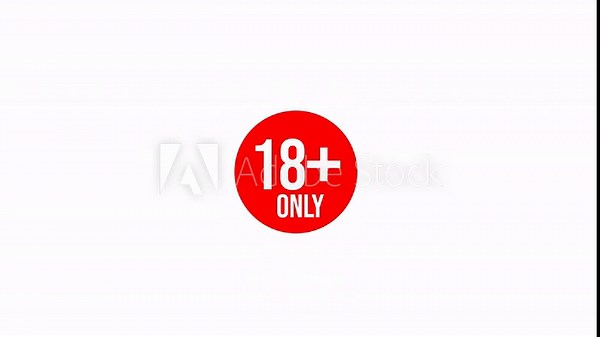 18 plus only icon sign animation age restriction mature content adults warning