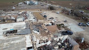 Horrible damage in Monette, Arkansas where the long-track, destructive wedge tornado really gained strength as it was heading toward Leachville. The tornado then contracted as it crossed the MS River, narrowly passing between Hayti and Caruthersville, MO. The tornado really went nuts as it moved into western KY and wind fields increased, causing unfathomable damage to communities like Mayfield, KY. After damage survey and detailed post-analysis, it is possible this quad-state tornado will go dow