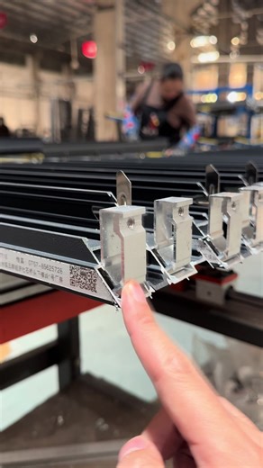 Pre-installed Corner Bracket Profiles All Lined Up. #windowsanddoors #aluminumwindows #windowsfactory #aluminumprofile #aluminumdoor