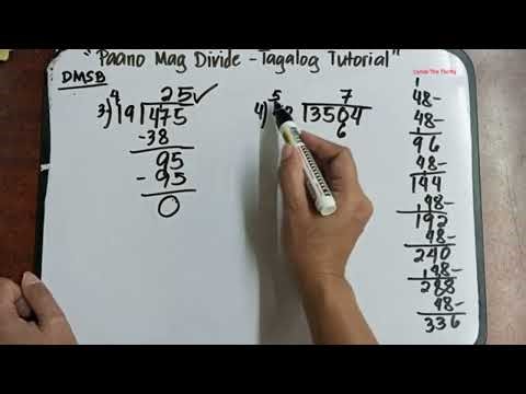 Paano Mag Divide Tagalog Tutorial #maths #mathematics #division