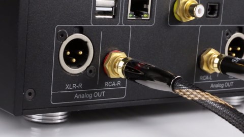 SKW Audiophiles RCA Cable 2RCA Male to 2RCA Male HiFi System Interconnect Cable with Diameter 7mm (1.64ft/0.5M, Black, Nylon)