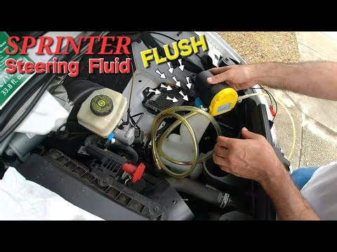 Sprinter Power Steering Fluid flush and Hose replacement DIY Mercedes Sprinter