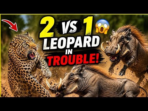 Leopard Made a Huge Mistake! 😱 2 Warthogs Strike Back (Wildlife Encounter)