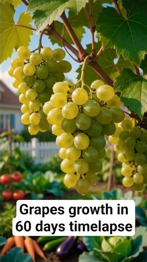 🍇 Green Grapes Growth Timelapse | 40 Days in 10 Seconds 🌿