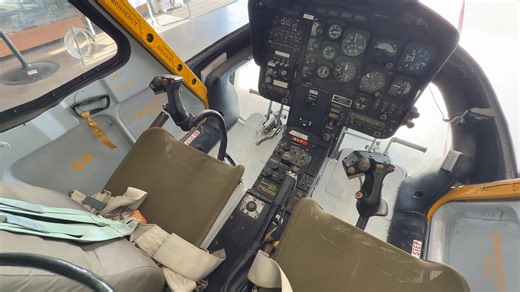 A quick peek into the Cockpit of our OH-58A Kiowa 541 aka”The Porkchop Express” named by her former U.S. Army & N.C. State Police crews. #bellhelicopter #helicopter #armyaviation | Gateway STL Army Aviation Heritage Foundation & Flying Museum