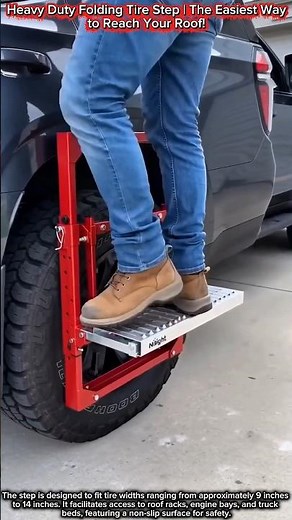 Heavy Duty Folding Tire Step | The Easiest Way to Reach Your Roof!
